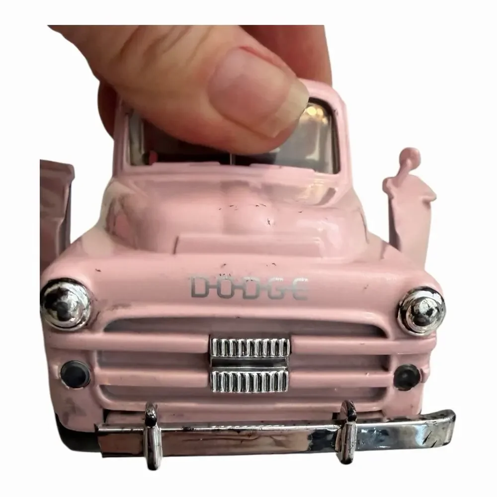 VTG 1955 1952 Pink Ford Thunderbird T Bird & Dodge Pink Truck Diecast FLAW READ